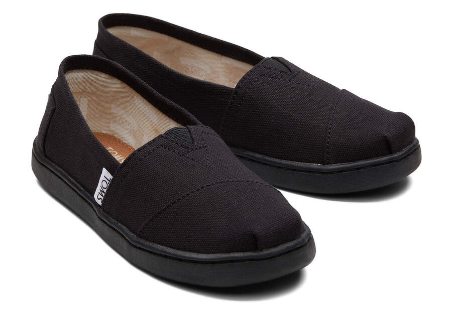 Black Canvas TOMS Youth Classics 2.0 | TOMS 10010530