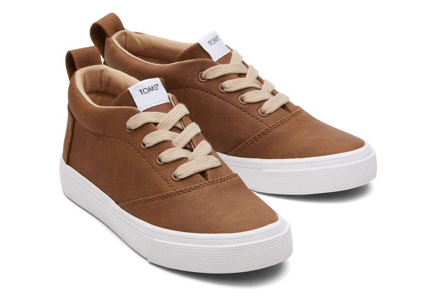 Youth Brown Micrsouede Fenix Sneaker | TOMS 10019852
